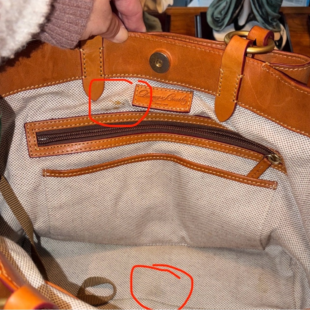 Dooney & Bourke Tan Leather Shoulder Bag - Picture 12 of 16